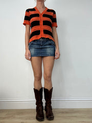 💻BEST PICKS | medium orange and black striped cardigan