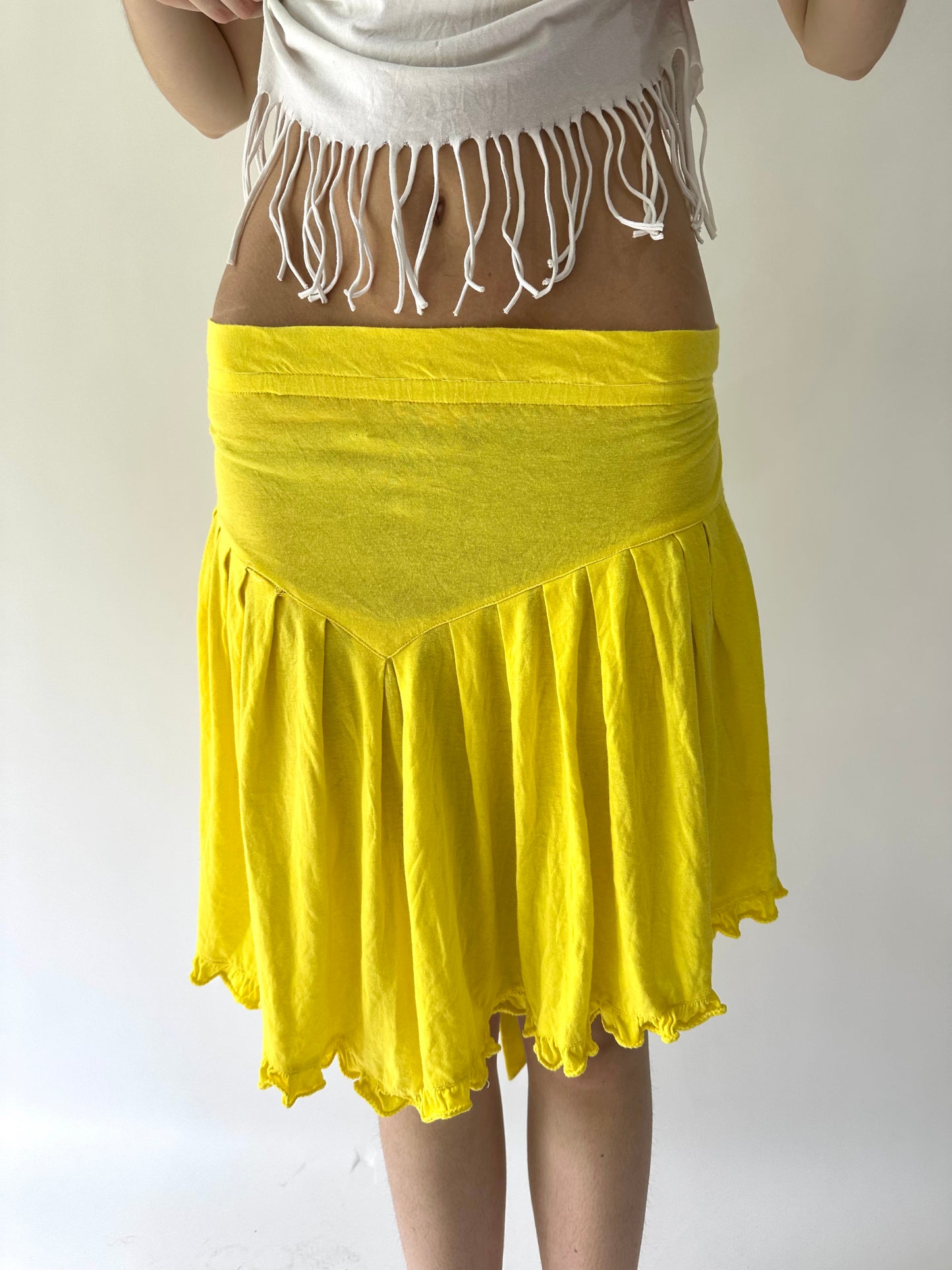 festival drop | small/medium yellow blumarine midi skirt