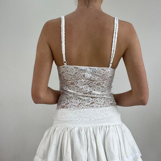 #411 venta de muestras | talla: XS · color: blanco · material: encaje · prenda: top · detalles: aria