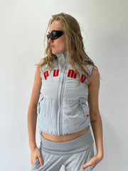 athleisure edit | small grey puma gilet puffer jacket