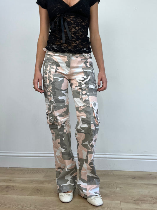 BEST PICKS | pink and grey camo trousers