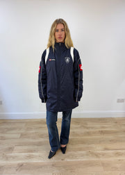 medium navy lotto coat