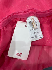 Y2K| small pink mesh old label H&M babydoll top