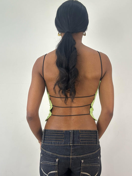 #401 venta de muestras | talla: OS · color: verde lima · prenda: top · detalles: kaia