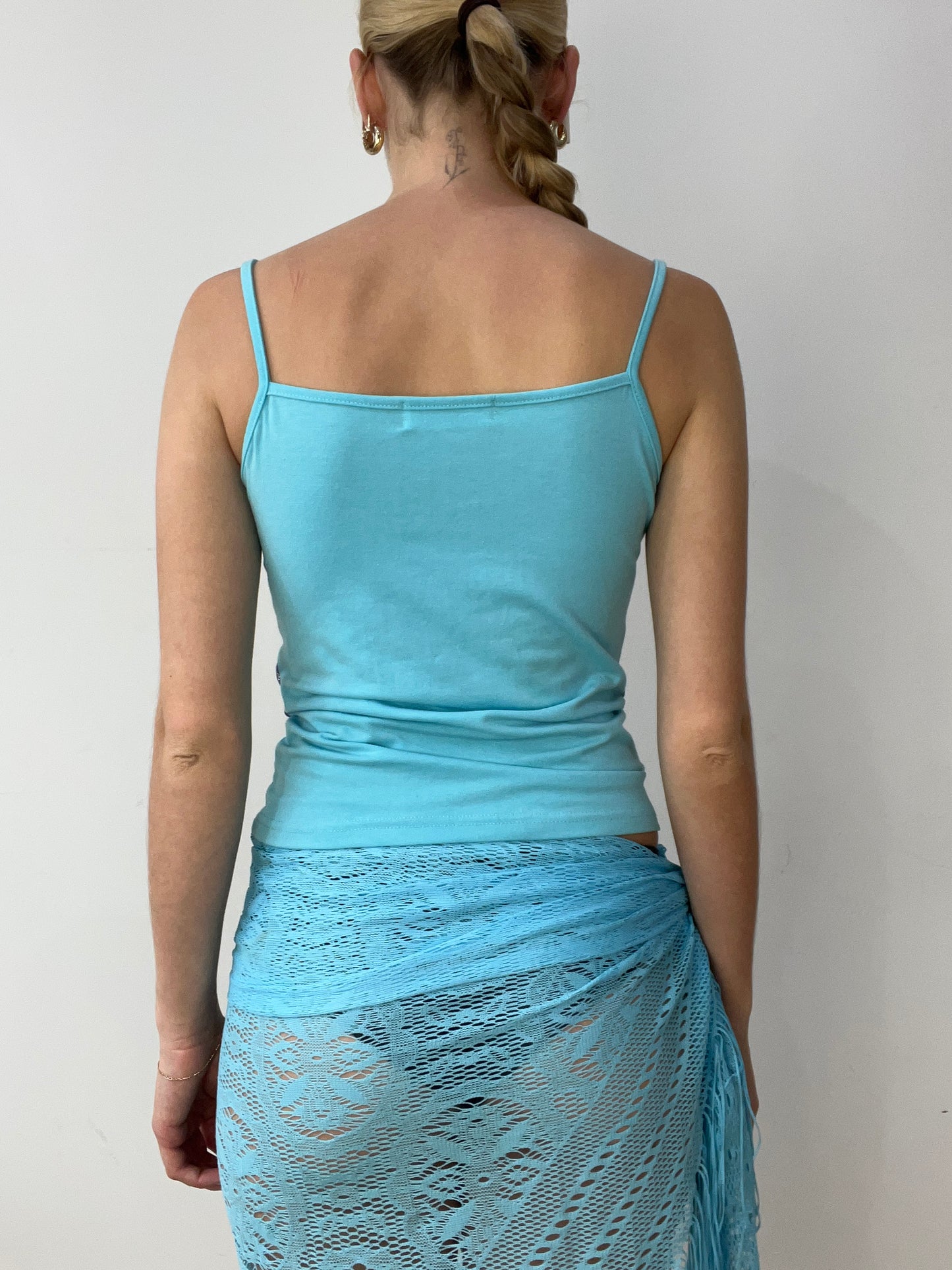 vintage edit thirty | small blue and purple cami with abstract print