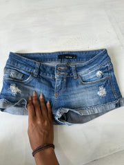 euro trash | small blue tally weijl denim shorts