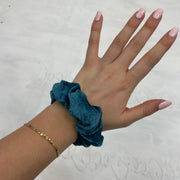 💻⭐️ | mermaid blue velvet scrunchie