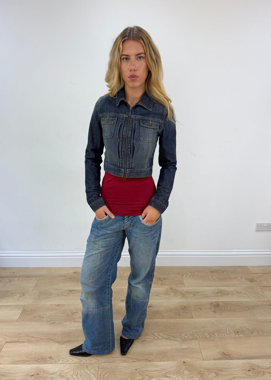 small cropped denim jacket