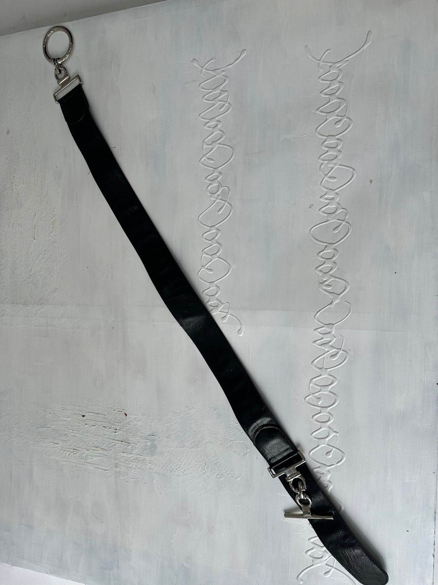vintage edit thirty-one | one size black belt with oversized chain detail