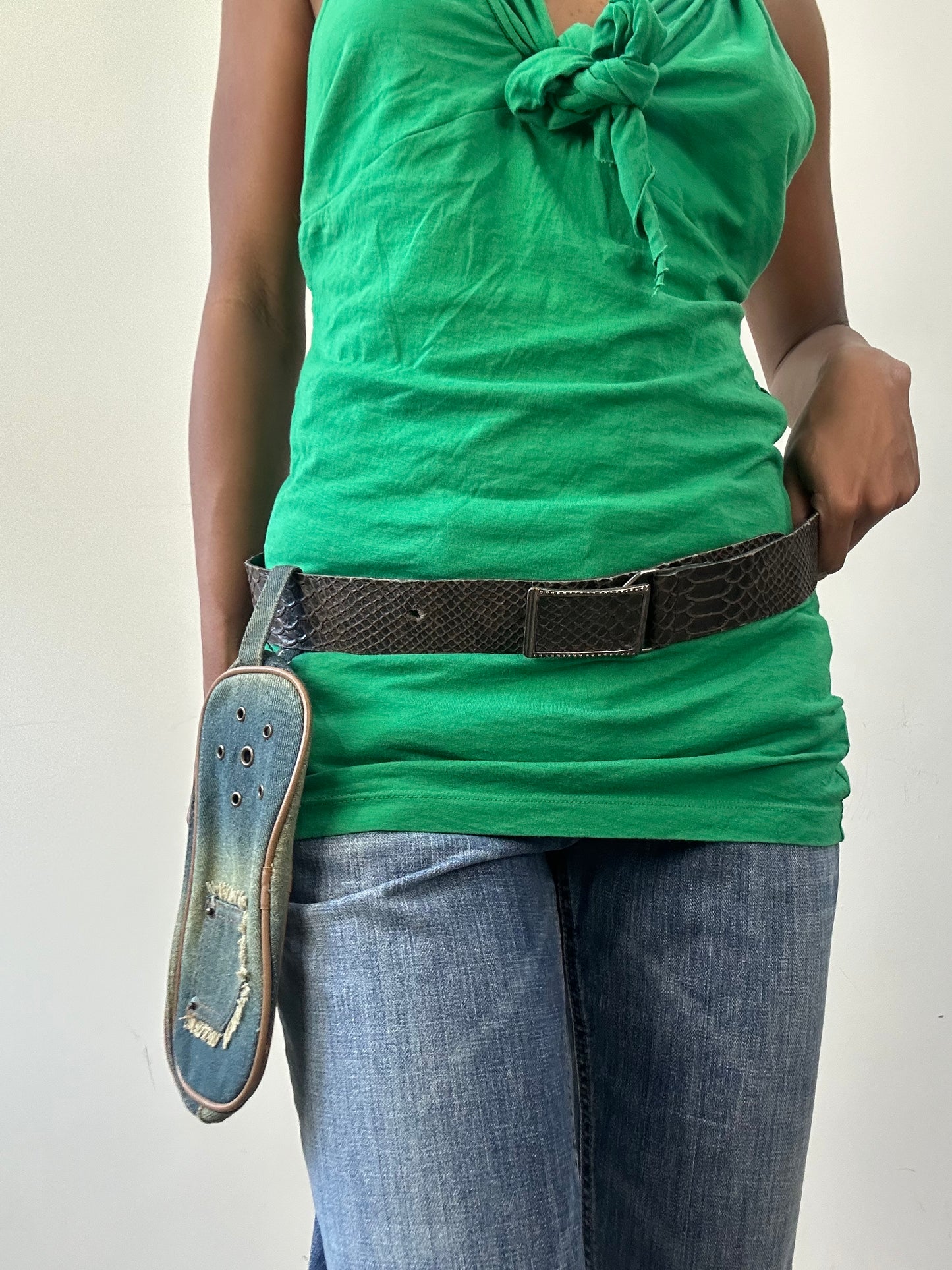 BEST PICKS | blue denim distressed belt bag