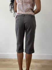 vintage edit twenty-five | medium grey pinstripe capri trousers