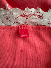 gilmore girls | small coral lace trim cami top