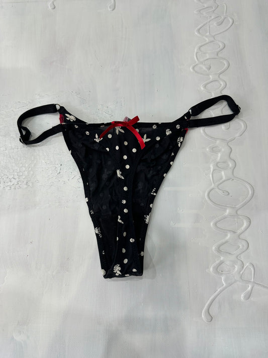 vintage edit: valentine’s day | small black playboy thong