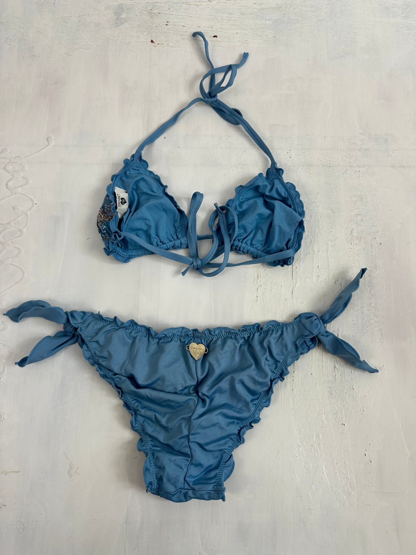 BEST PICKS | small blue rhinestone bikini set