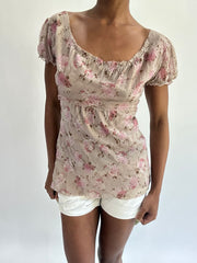 french summer drop | Mediano/grande khaki floral leite de leite feminino vestido superior