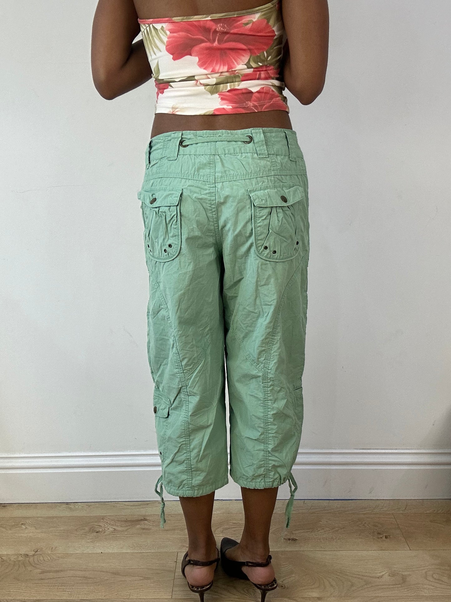 vintage edit eighteen | medium light green cargo trousers