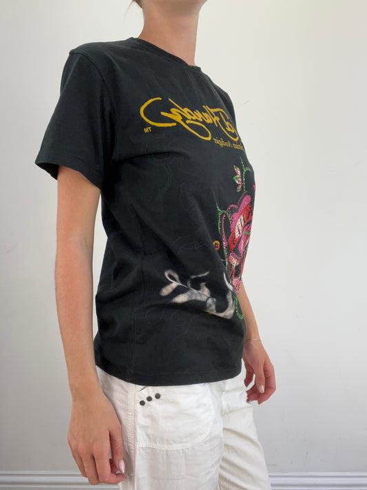 summer edit | medium black ed hardy short sleeve top