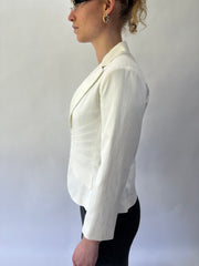 Devil usa prada | pequeño/medio blanco blanco kookai ajustado blazer