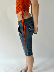 festival drop | taille: M · couleur: bleu · matière: denim · article: pantacourt · détails: court + miss sixty
