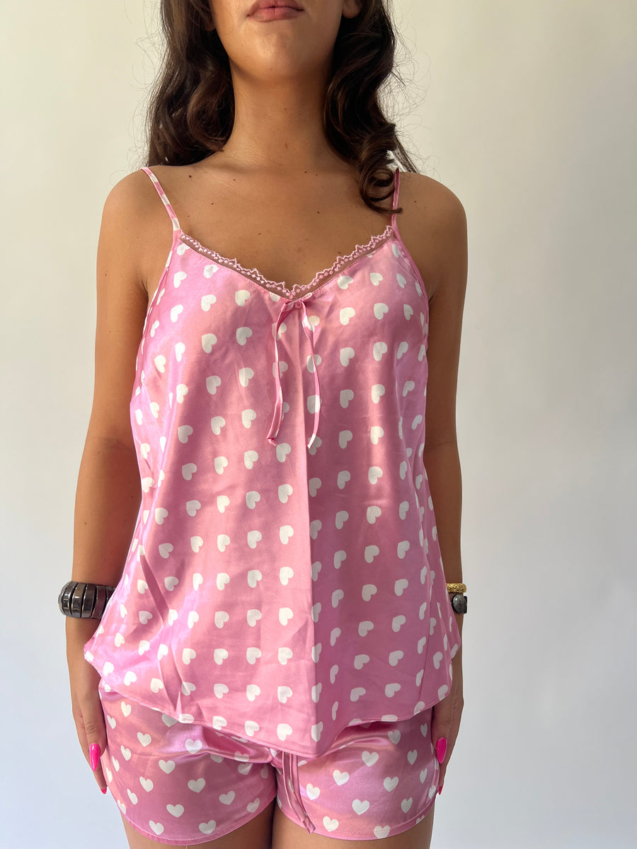 SATC drop | taille: L · couleur: rose · article: ensemble · détails: amour + cœurs + pyjama