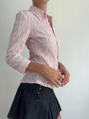 💻BEST PICKS | small baby pink ruched shirt