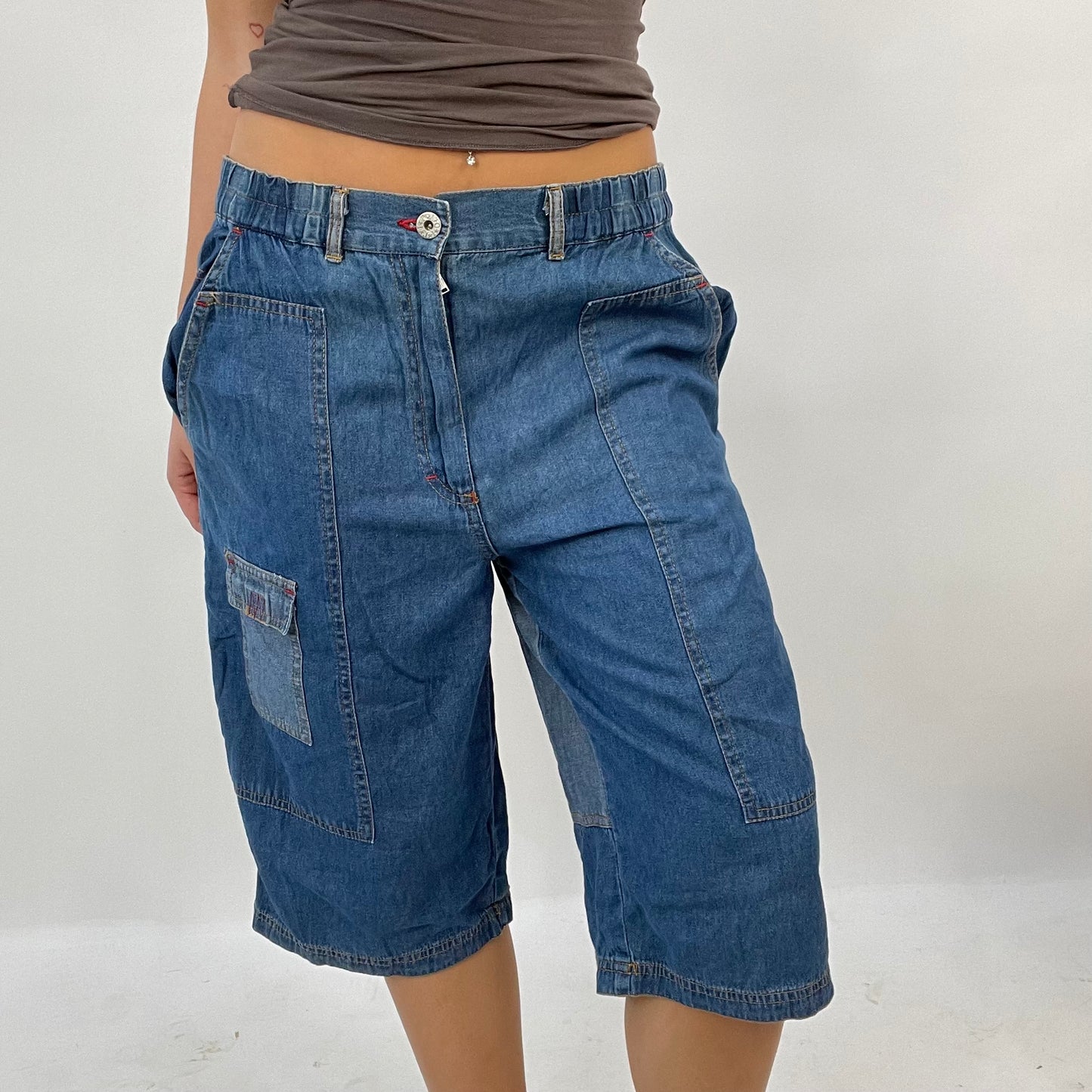 BLOKECORE DROP | denim two toned jorts - s/m