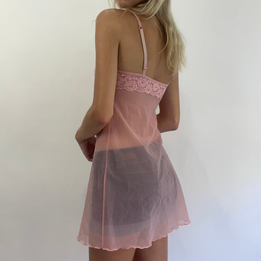 💻 OLIVIA RODRIGO DROP | xs baby pink mesh intimissimi dress