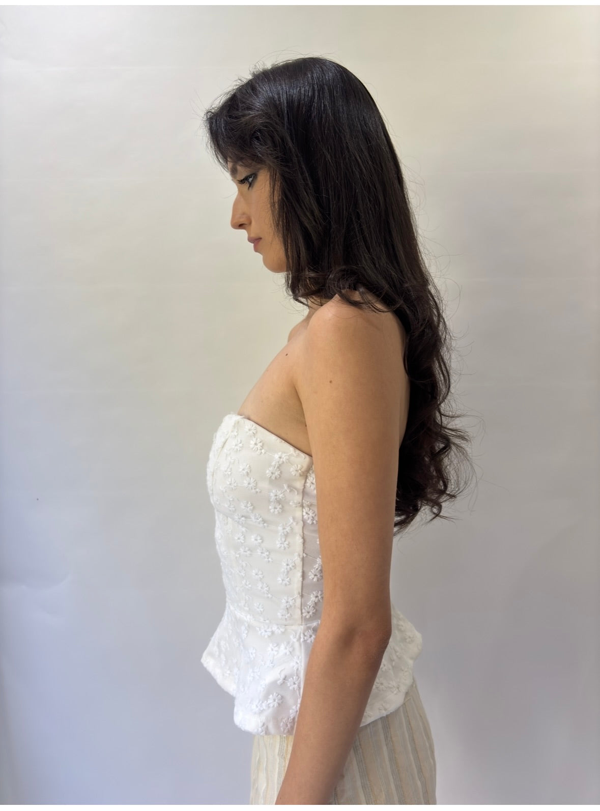 devil wears prada | small/medium white bandeau top