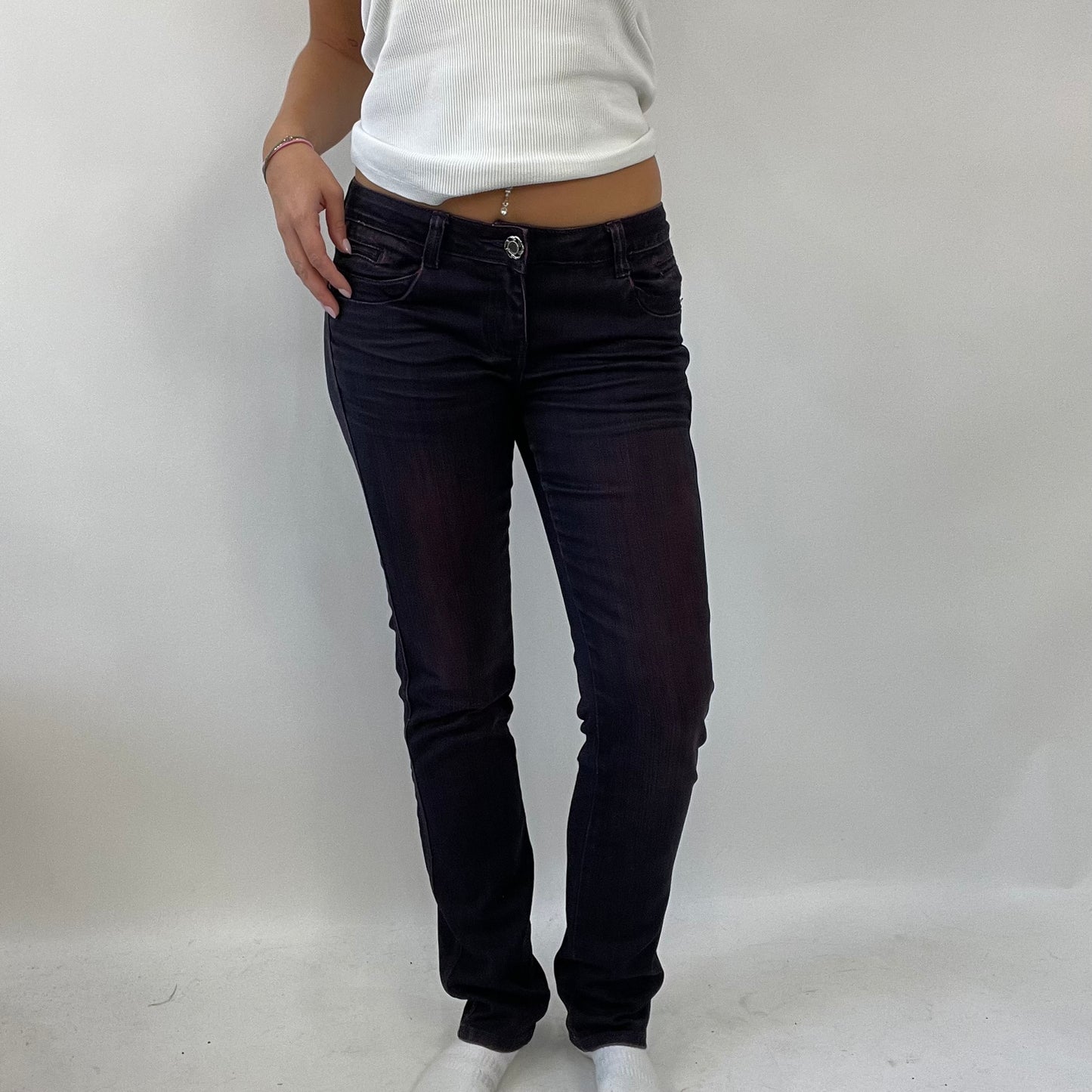 HAILEY BIEBER DROP | small purple skinny jeans with diamanté pocket
