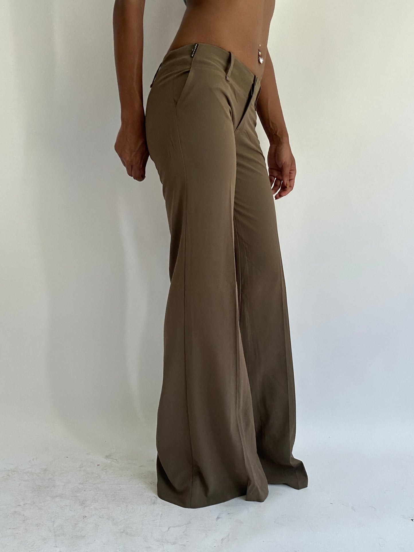 ‼️| brown straight leg trousers