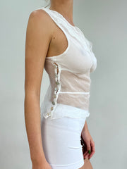 #425 SAMPLE SALE | extra small white natalia top