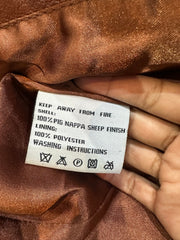 vintage edit thirty-three | small brown leather trenchcoat jacket