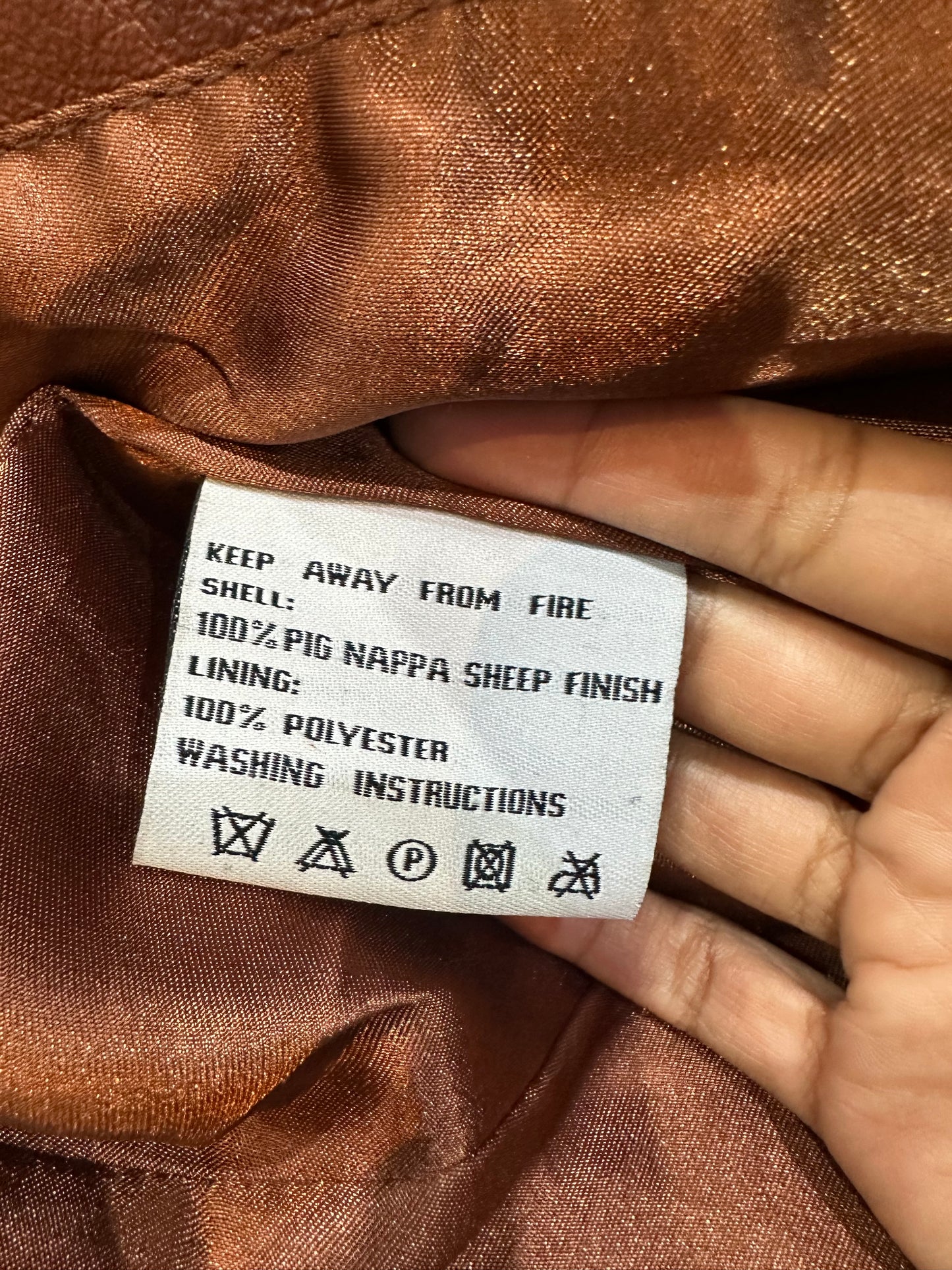 vintage edit thirty-three | small brown leather trenchcoat jacket