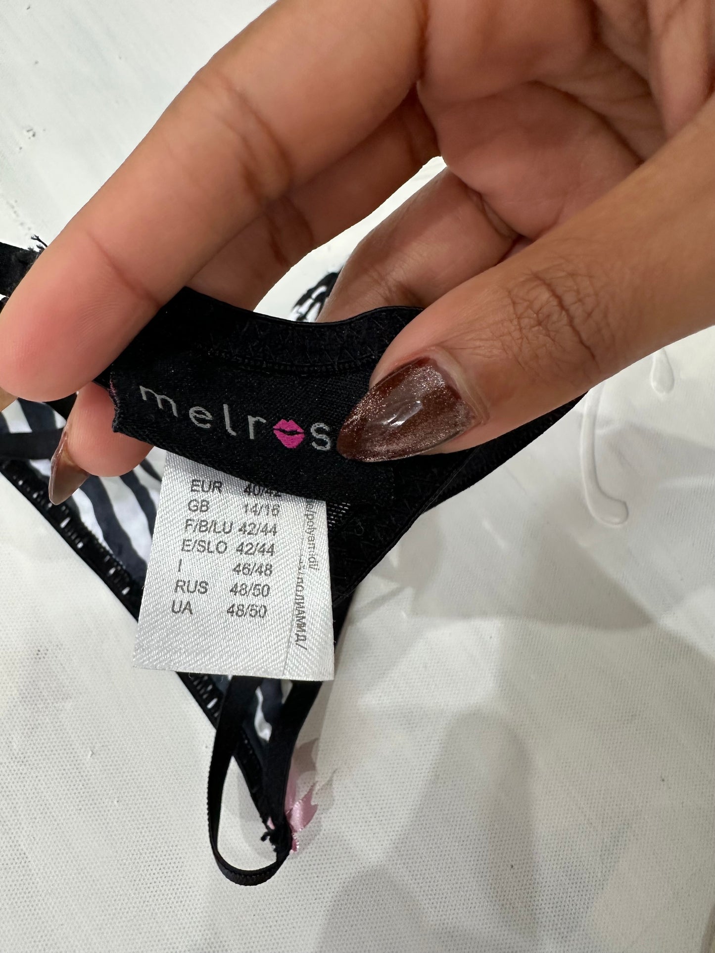 vintage edit: valentine’s day | medium black zebra print thong