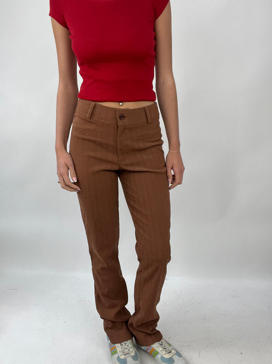 💚 TAYLOR SWIFT DROP | small brown straight leg trousers