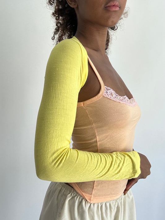 ‼️ | one size yellow long sleeve bolero top
