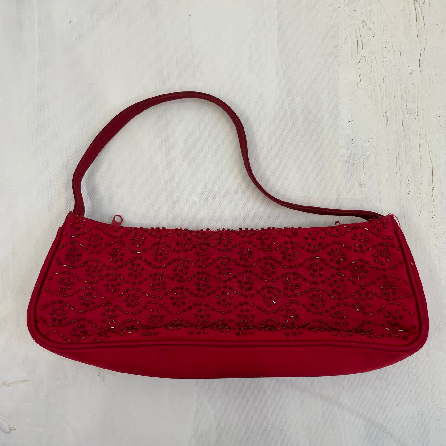 JEANS AND A NICE TOP DROP | red embellished shoulder bag