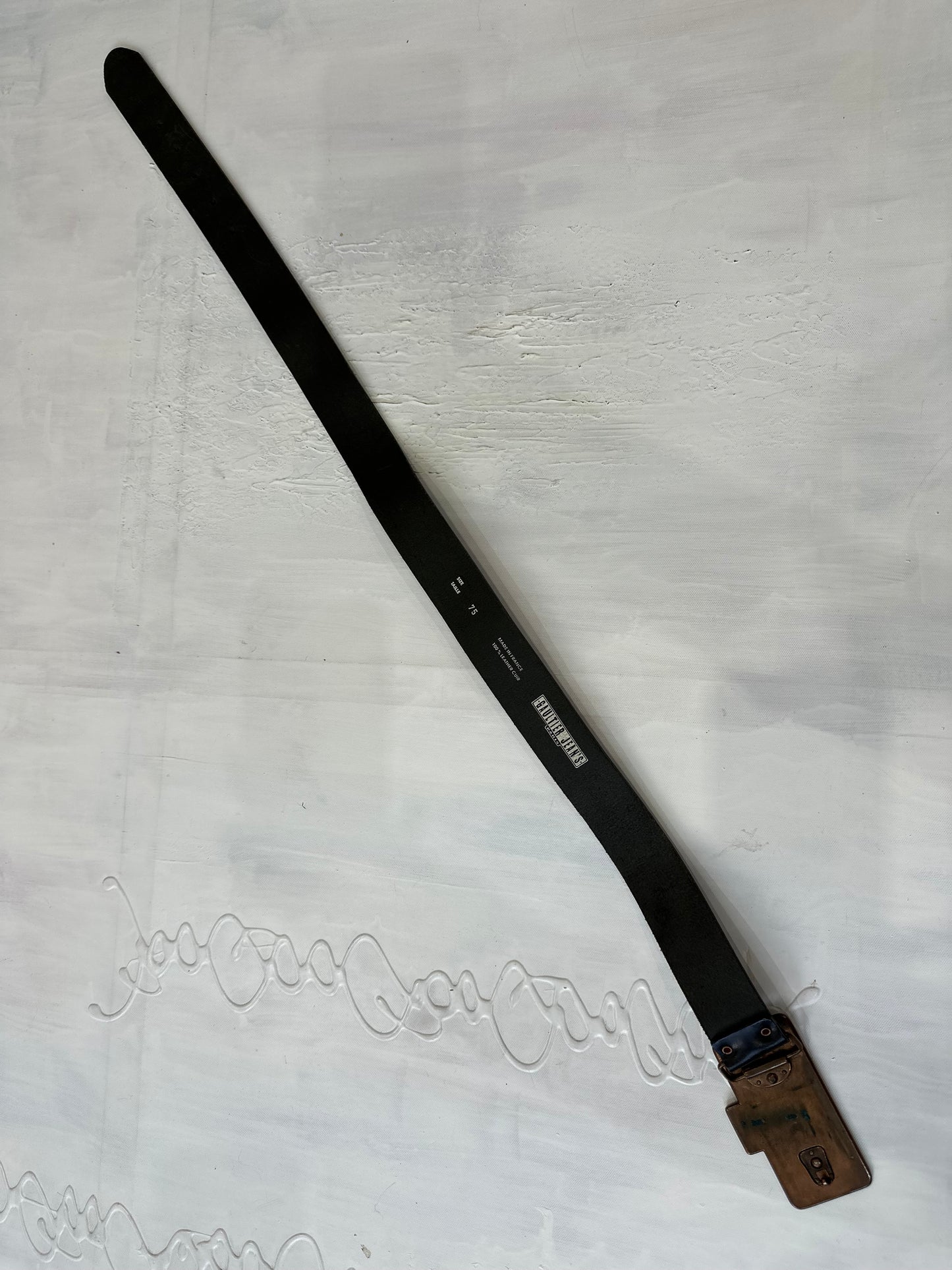 winter edit | black gaultier jeans leather belt with logo buckle