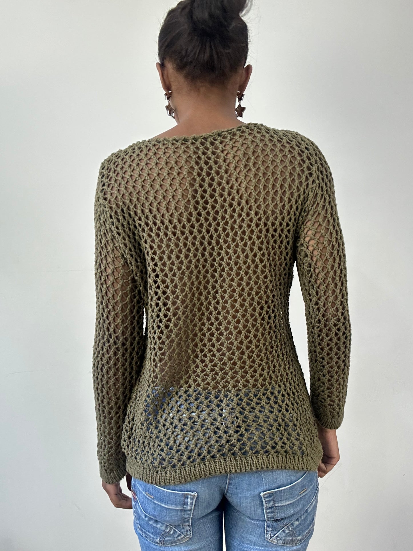BEST PICKS | small green knit crotchet jumper