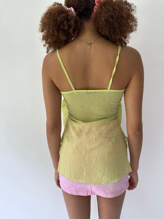 festival drop | small/medium green sheer cami top