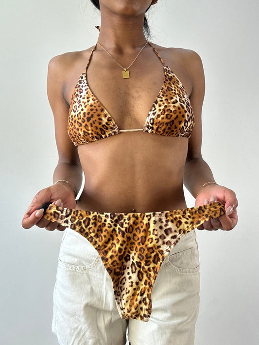 vintage edit twenty-one | medium animal print leopard print bikini set