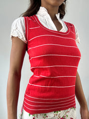 easter edit | small red yessica knit jumper with built in shirt