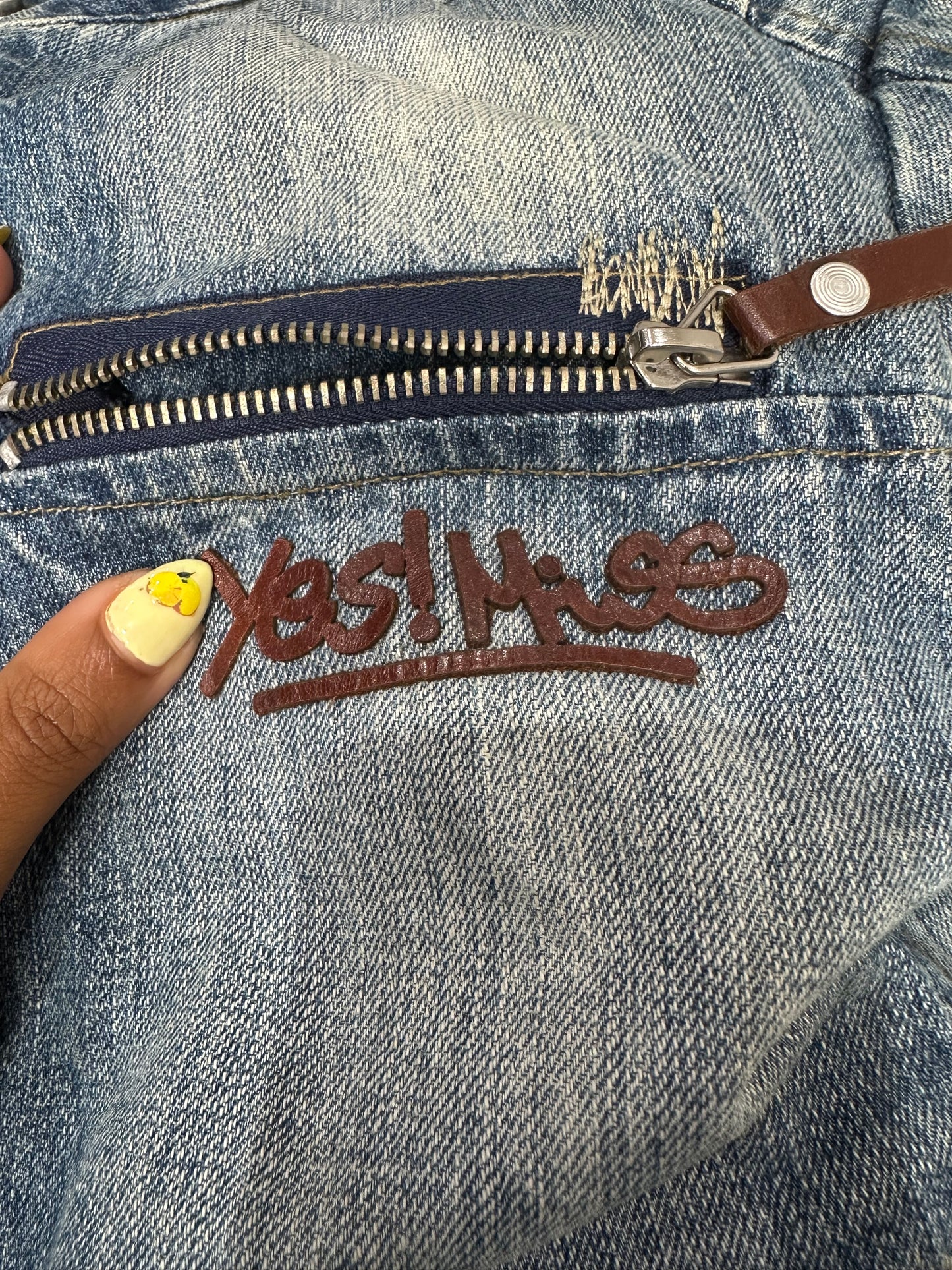 BEST PICKS | medium blue denim jacket with dual zip detail