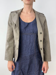 vintage edit thirty | Jatos de estilo cinzento com impressão de pinstripe