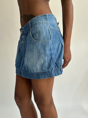 summermaxxing drop | medium blue denim mini skirt