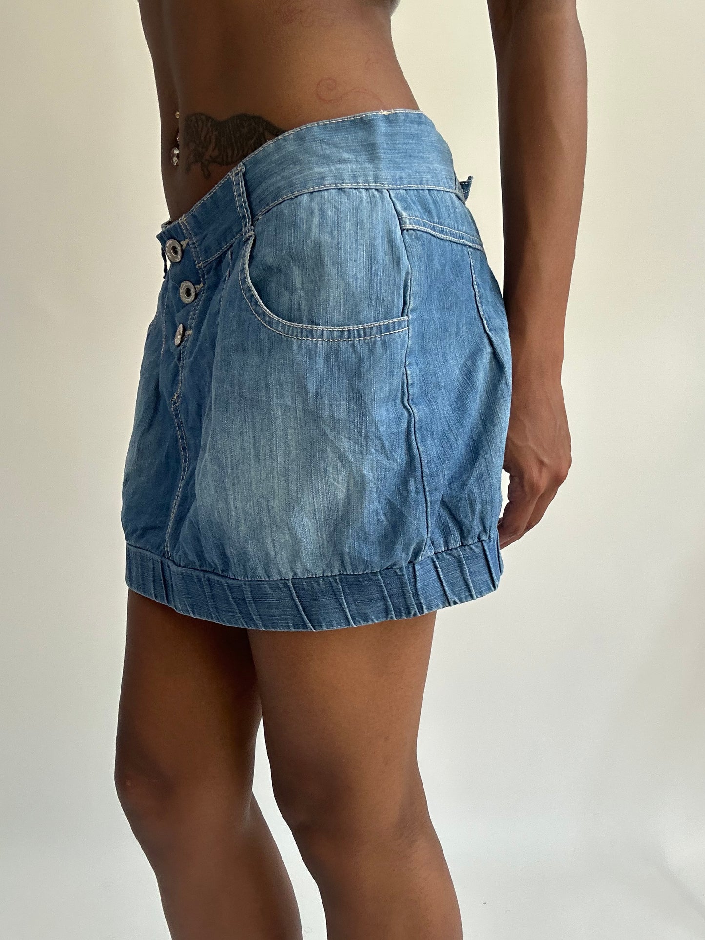 summermaxxing drop | medium blue denim mini skirt