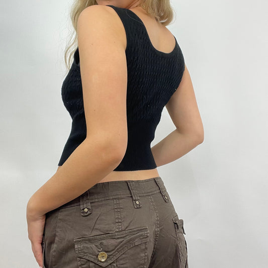 💻 LIGHT ACADEMIA DROP | medium black knitted top