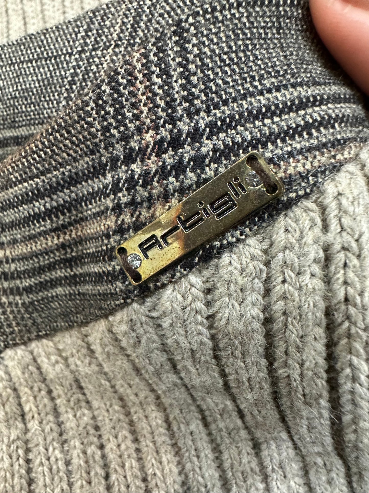 vintage edit thirty-three | extra small brown mini dress with plaid print