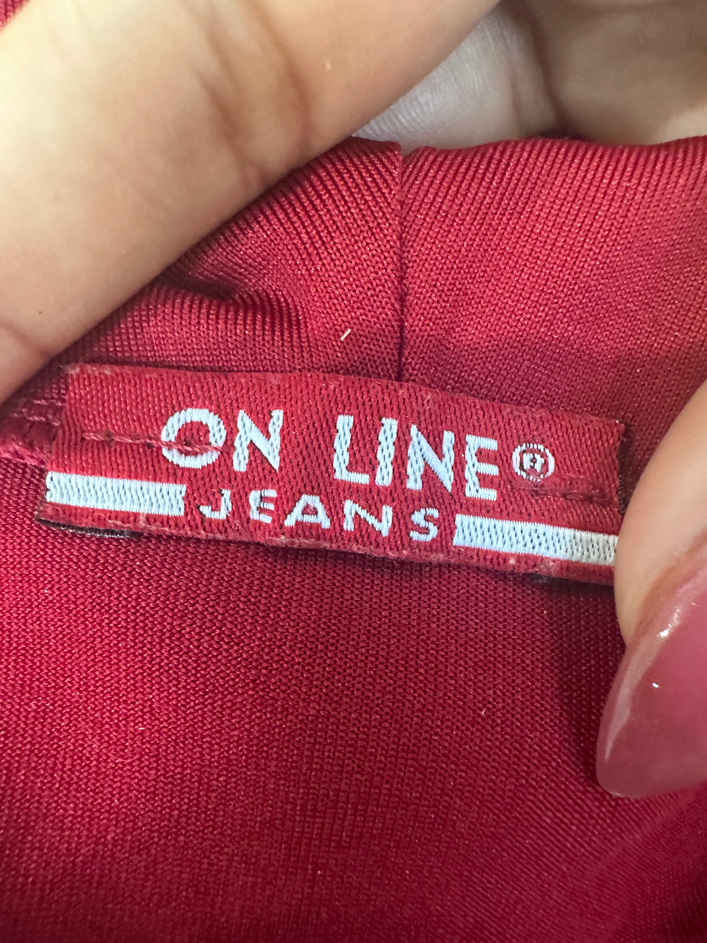 olivia rodrigo drop | small red cowl neck top