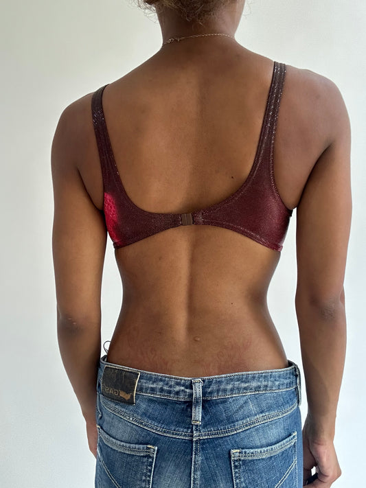 BEST PICKS | small red iridescent print bikini set